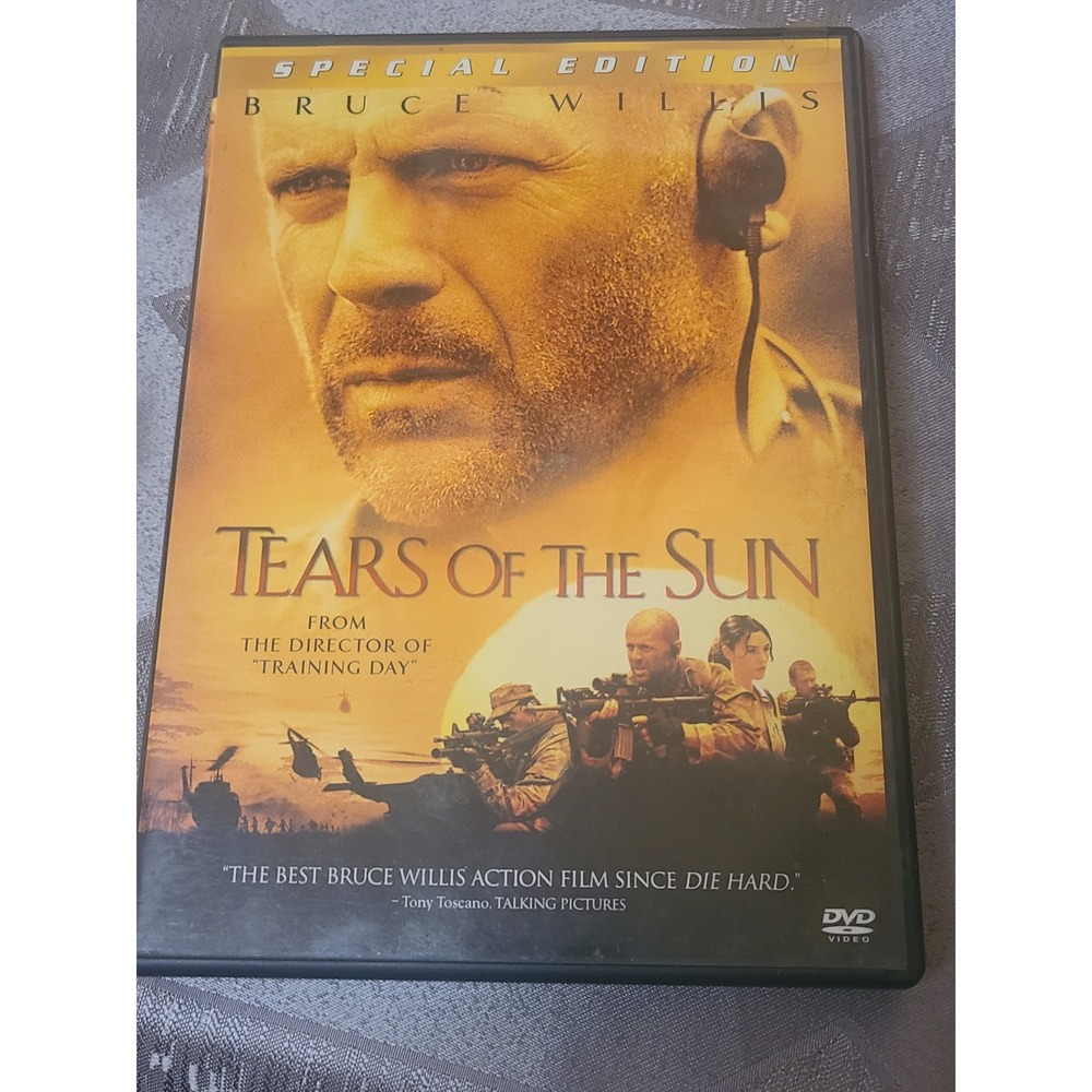Tears of the Sun DVD 2003 Bruce Willis Monica Bellucci Action War Movie R Rated